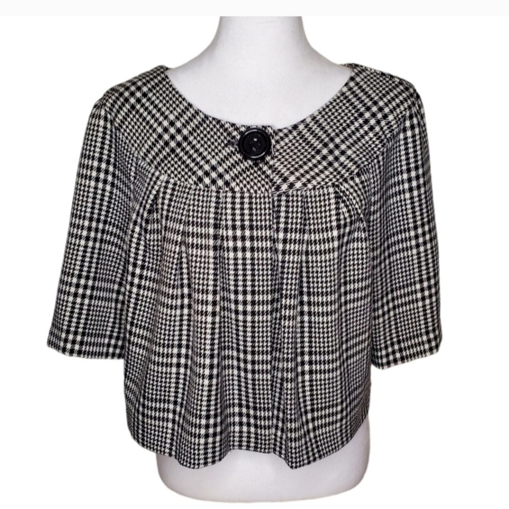 Signature by Robbie Bee Cropped Blazer , Elbow Length Sleeve Swing Jacket Sz 12